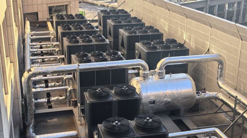 内蒙古鄂尔多斯乐享微家酒店空气能清洁冷暖 + 热水项目