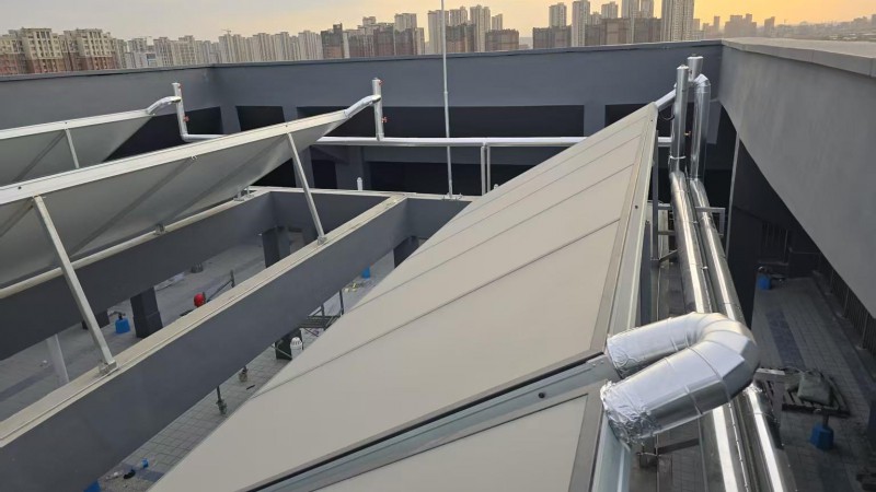 河南某政府宿舍楼大平板 + 空气能耦合清洁热水项目